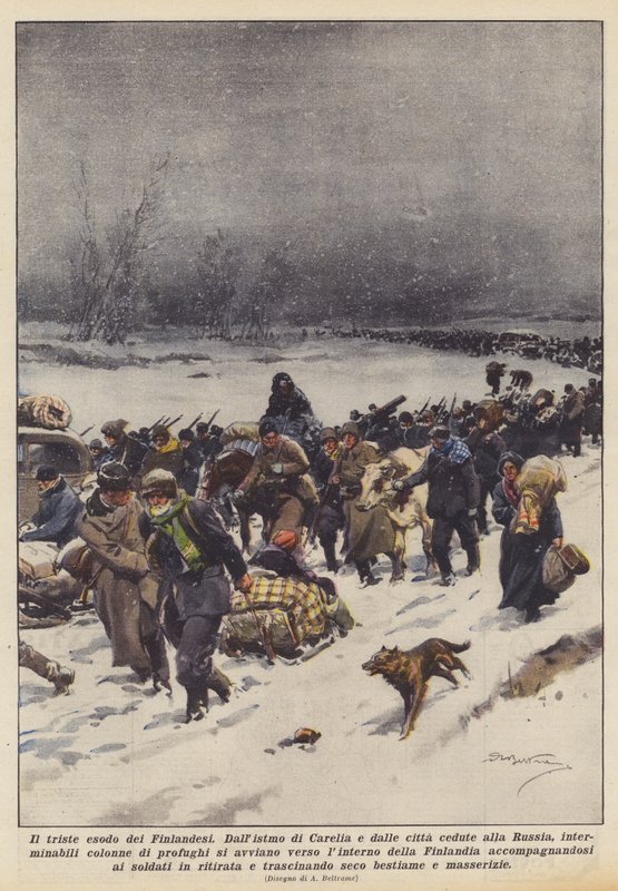 Smutny exodus Finów autorstwa Achille Beltrame