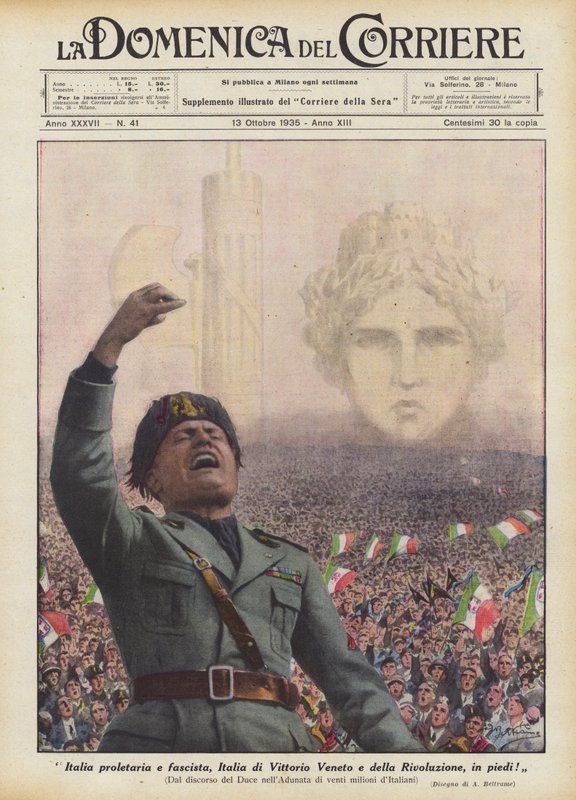 Proletariackie i faszystowskie Włochy, Włochy Vittorio Veneto i Rewolucji, powstańcie! autorstwa Achille Beltrame