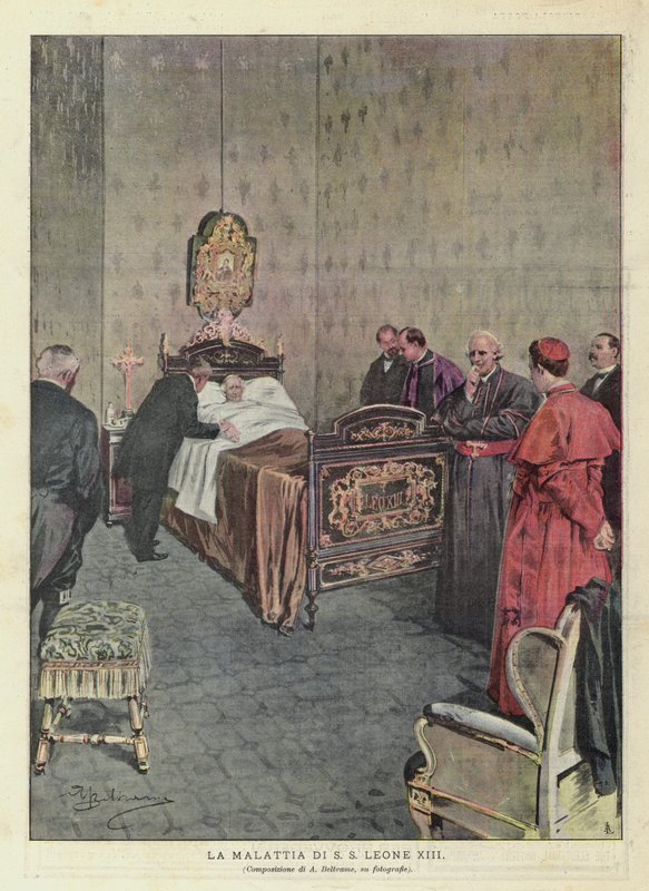 Choroba SS Leona XIII autorstwa Achille Beltrame