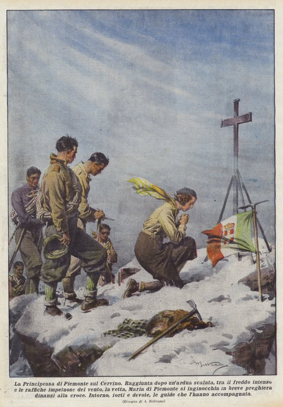 Księżniczka Piemontu na Matterhorn autorstwa Achille Beltrame
