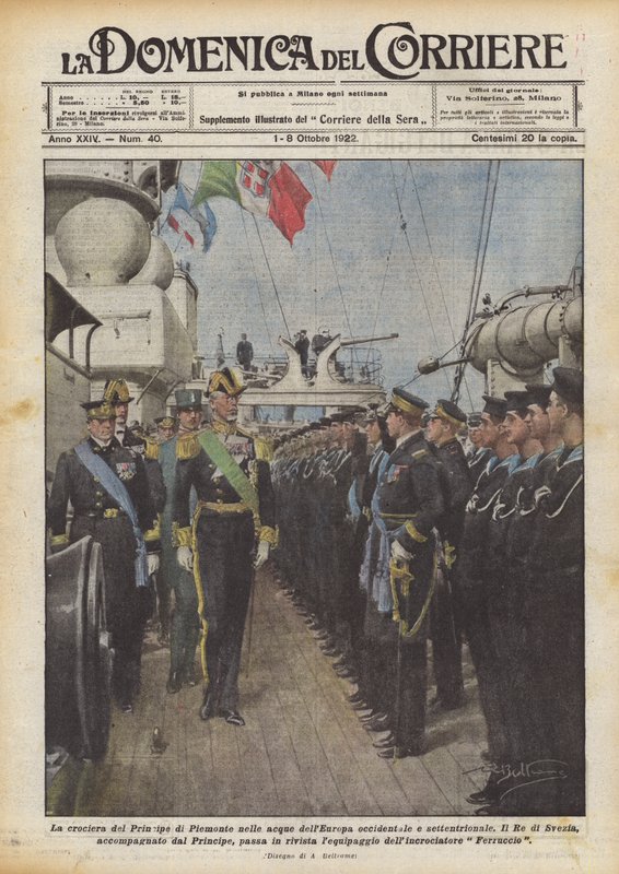 Rejs Principe di Piemonte po wodach zachodniej i północnej Europy autorstwa Achille Beltrame