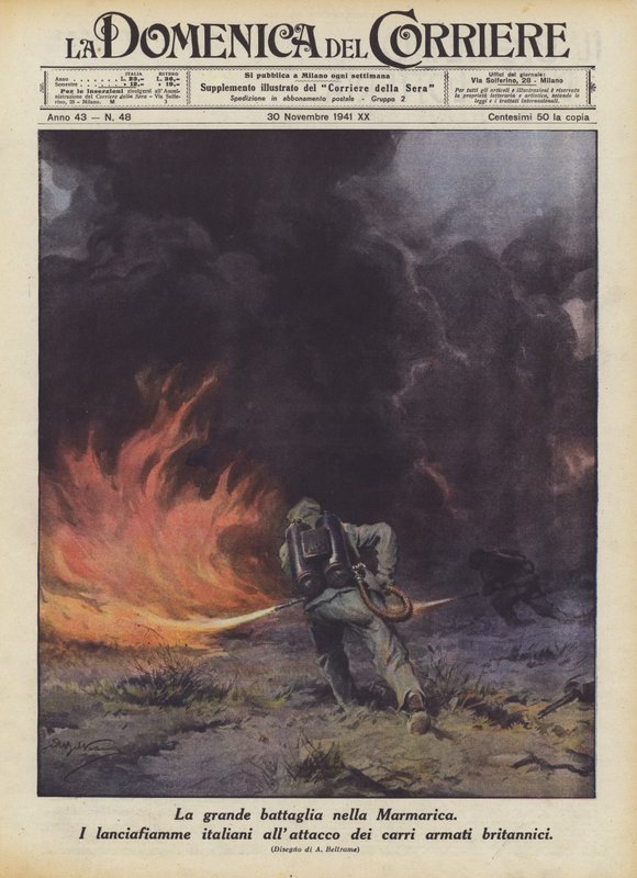 Wielka bitwa w Marmarica autorstwa Achille Beltrame