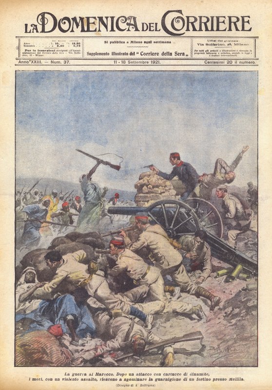 Wojna z Marokiem autorstwa Achille Beltrame