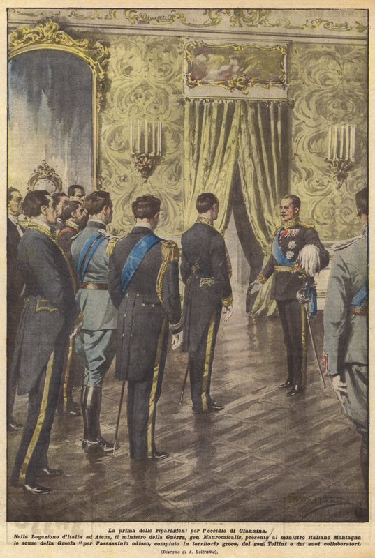Pierwsza z napraw leccidio di Giannina autorstwa Achille Beltrame
