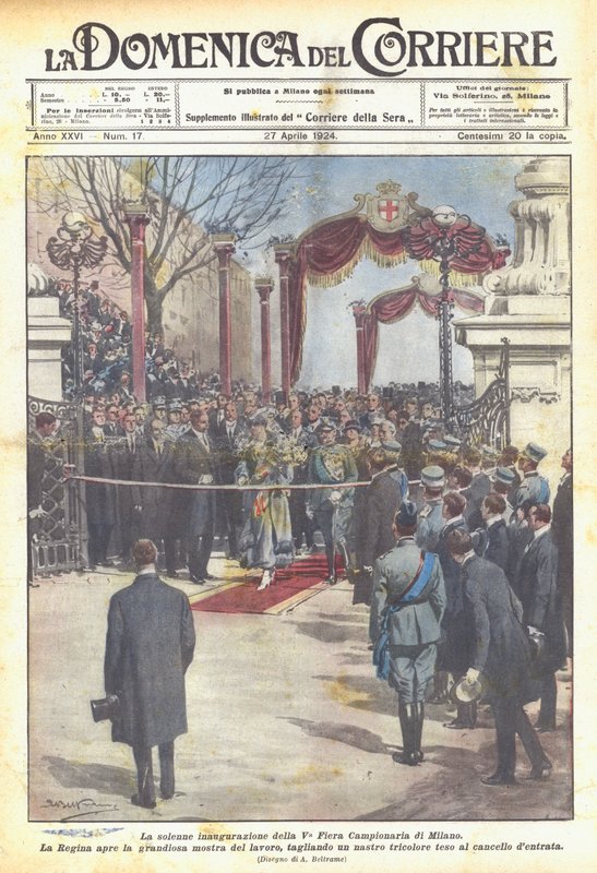 Uroczysta inauguracja Va Fiera Campionaria di Milano autorstwa Achille Beltrame
