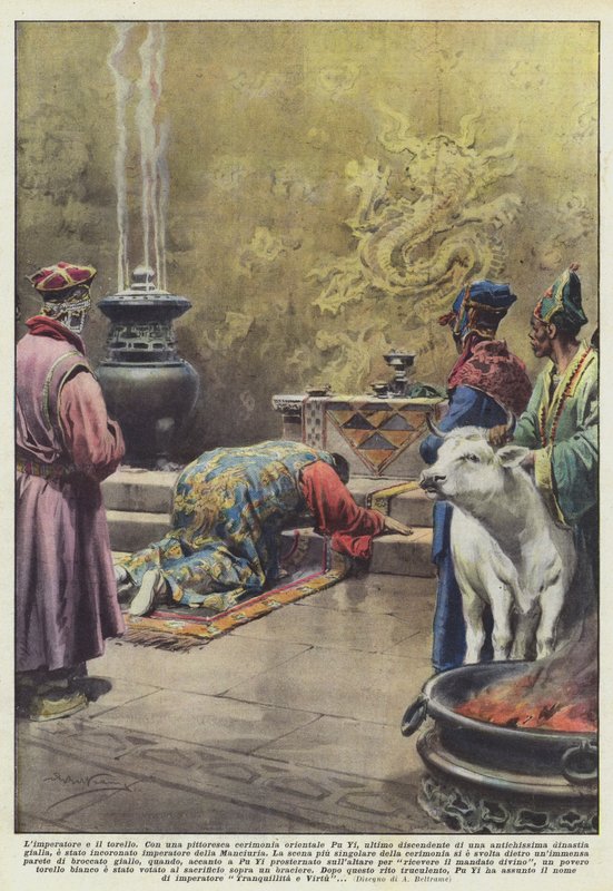 Cesarz i młody byk autorstwa Achille Beltrame