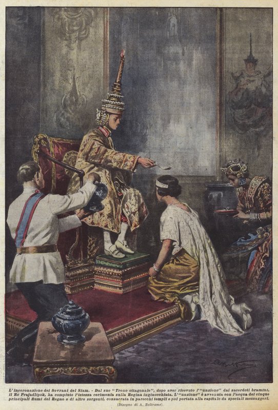 Koronacja Władców Syjamu autorstwa Achille Beltrame