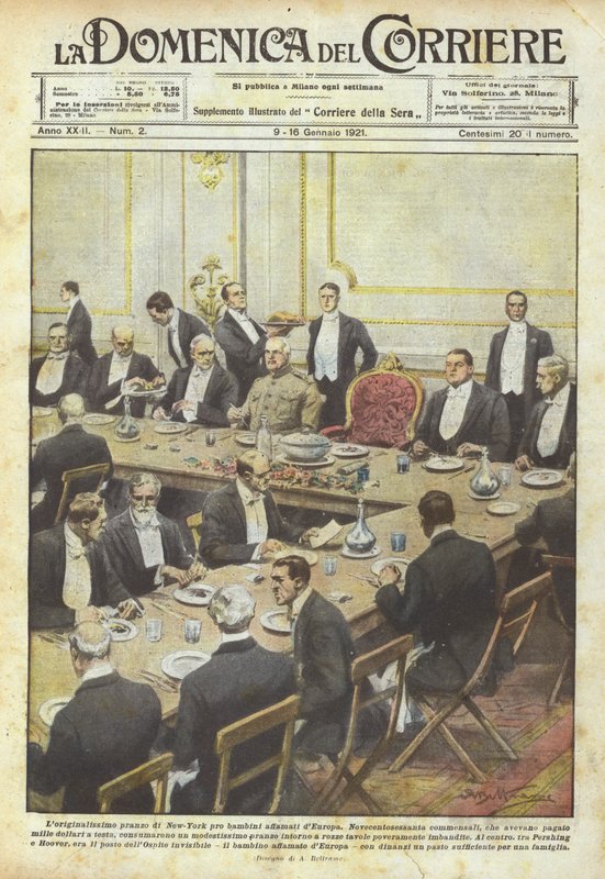 Bardzo oryginalny nowojorski lunch dla głodnych dzieci z Europy autorstwa Achille Beltrame