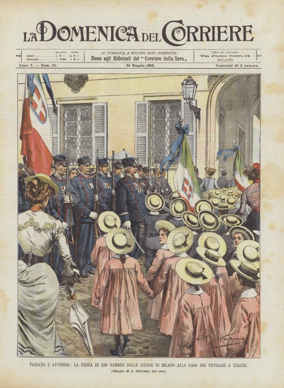 Past e Avvenire, wizyta 1500 dzieci z mediolańskich szkół w Casa Dei Veterani w Turate autorstwa Achille Beltrame