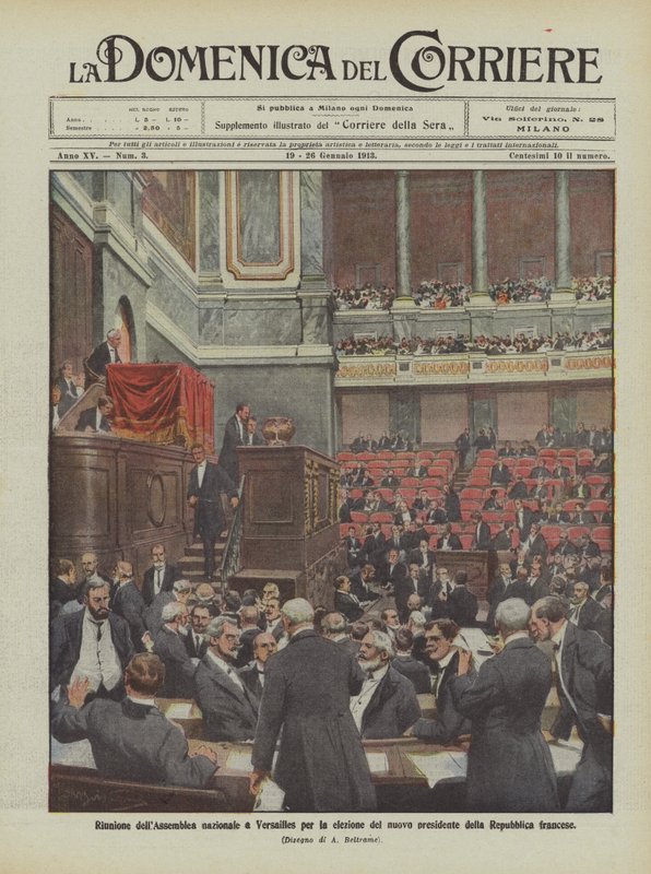 Spotkanie Zgromadzenia Narodowego w Wersalu z okazji wyboru nowego prezydenta Republiki Francuskiej autorstwa Achille Beltrame