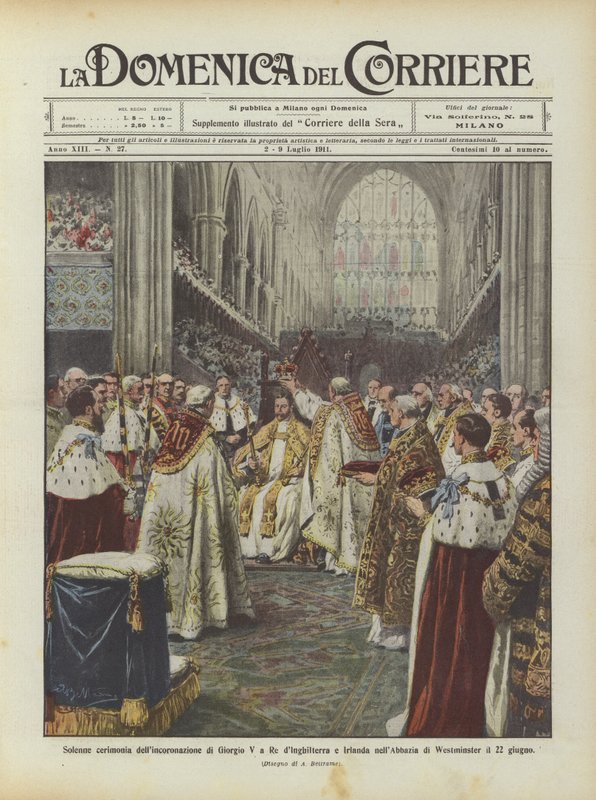Uroczysta ceremonia koronacji Jerzego V na króla Anglii i Irlandii w opactwie? autorstwa Achille Beltrame