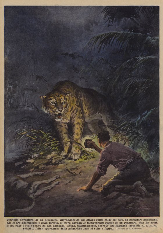 Straszna przygoda rybaka autorstwa Achille Beltrame