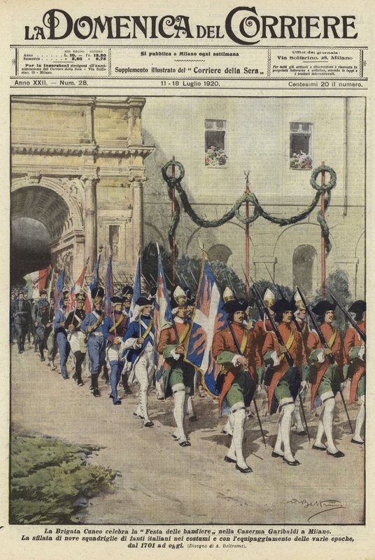 Brygada Cueno świętuje Festiwal Flag autorstwa Achille Beltrame