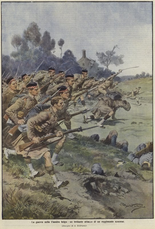 Wojna we Flandrii autorstwa Achille Beltrame