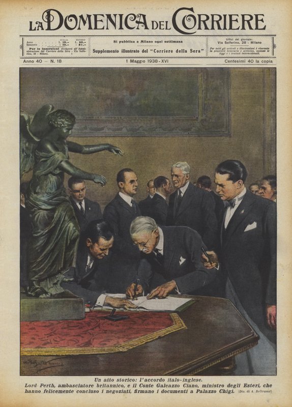 Akt historyczny, umowa włosko-angielska autorstwa Achille Beltrame