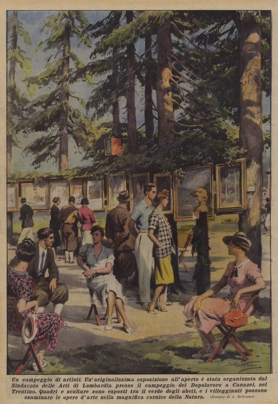 Obóz artystów autorstwa Achille Beltrame