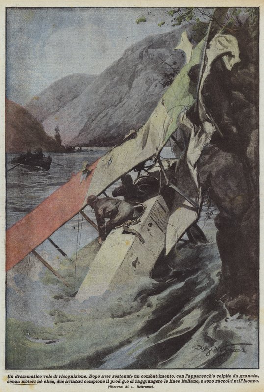 Dramatyczny lot zwiadowczy autorstwa Achille Beltrame