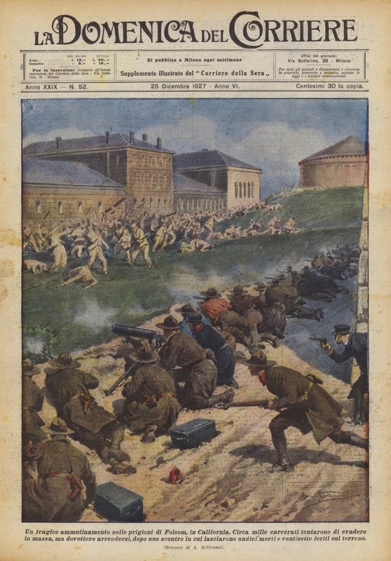 Tragiczny bunt w więzieniach Folsom w Kalifornii autorstwa Achille Beltrame