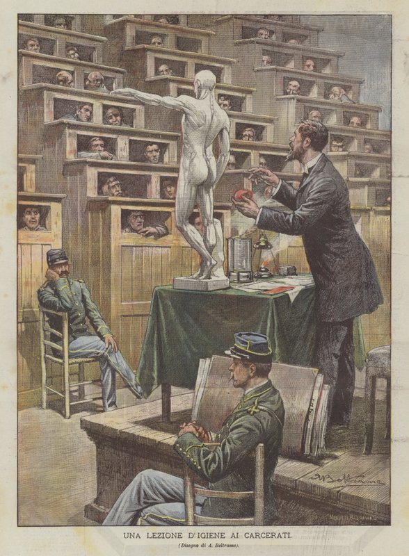 Lekcja higieny dla więźniów autorstwa Achille Beltrame