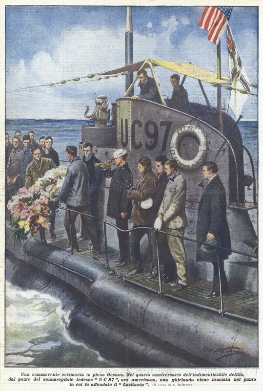 Poruszająca ceremonia na środku oceanu autorstwa Achille Beltrame