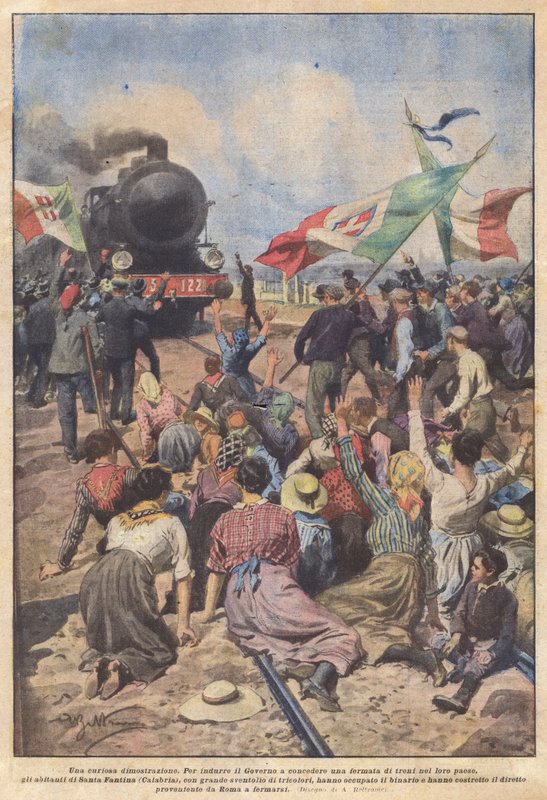 Ciekawa demonstracja autorstwa Achille Beltrame