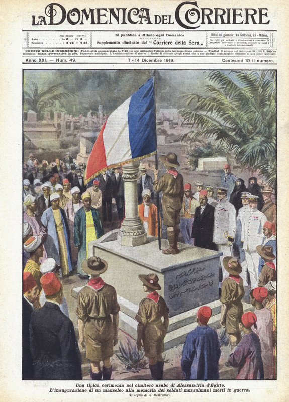 Typowa ceremonia na cmentarzu arabskim w Aleksandrii w Egipcie autorstwa Achille Beltrame