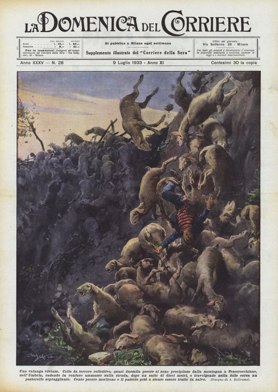 Żywa lawina autorstwa Achille Beltrame