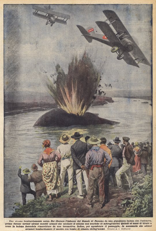 Dziwne bombardowanie z powietrza autorstwa Achille Beltrame