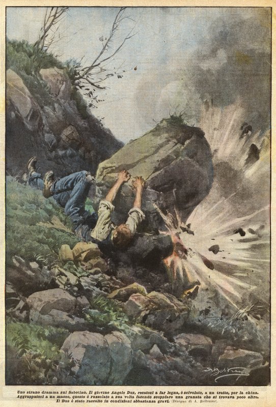 Dziwny dramat o Sabotino autorstwa Achille Beltrame
