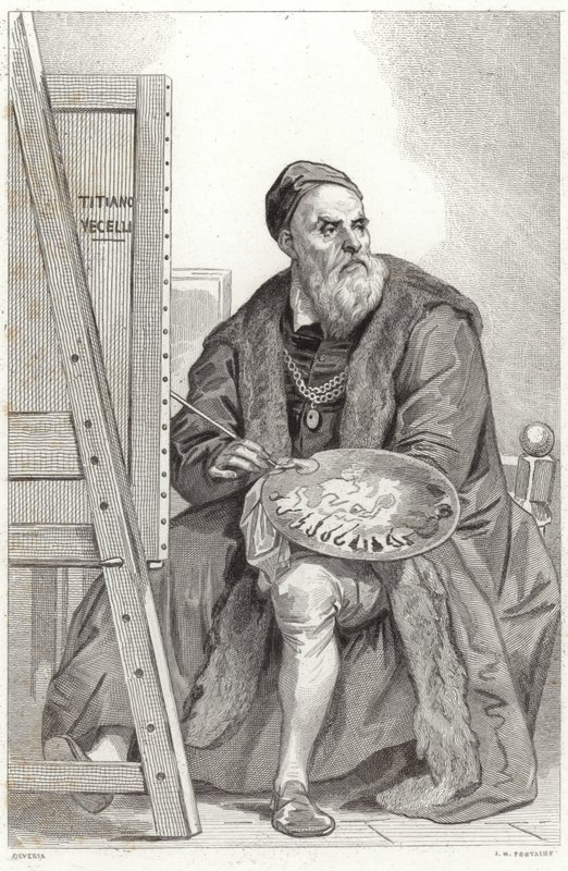 Portret Tycjana autorstwa Achille Devéria