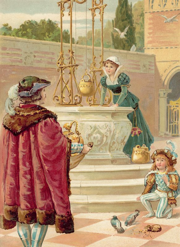 Jan Wierny w Złotym Pałacu (chromolitho) autorstwa Ada Dennis