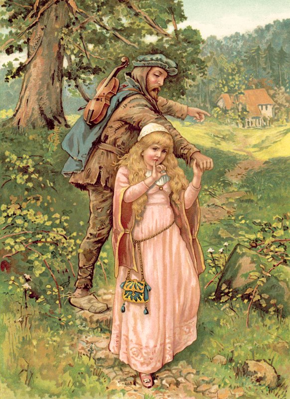 Księżniczka i żebrak (chromolitho) autorstwa Ada Dennis