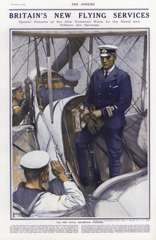 Nowe mundury brytyjskiej Royal Naval Air Service, 1914 autorstwa Addison Thomas Millar