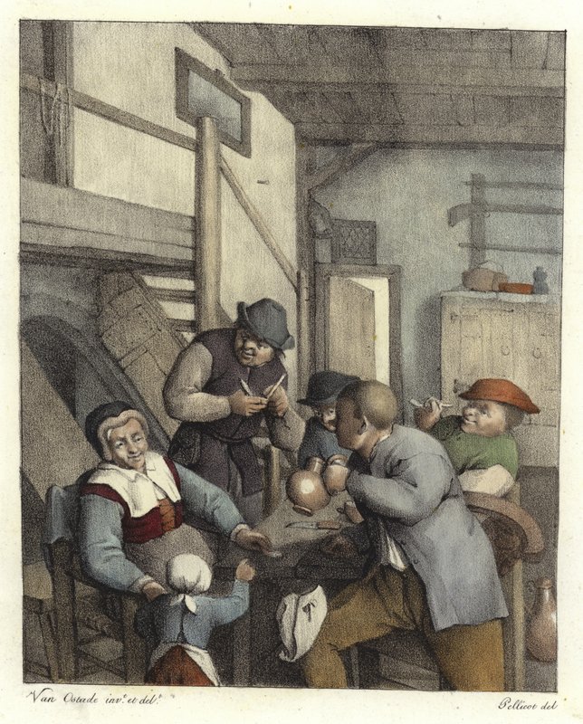 Holenderscy chłopi pijący autorstwa Adriaen Jansz. van Ostade