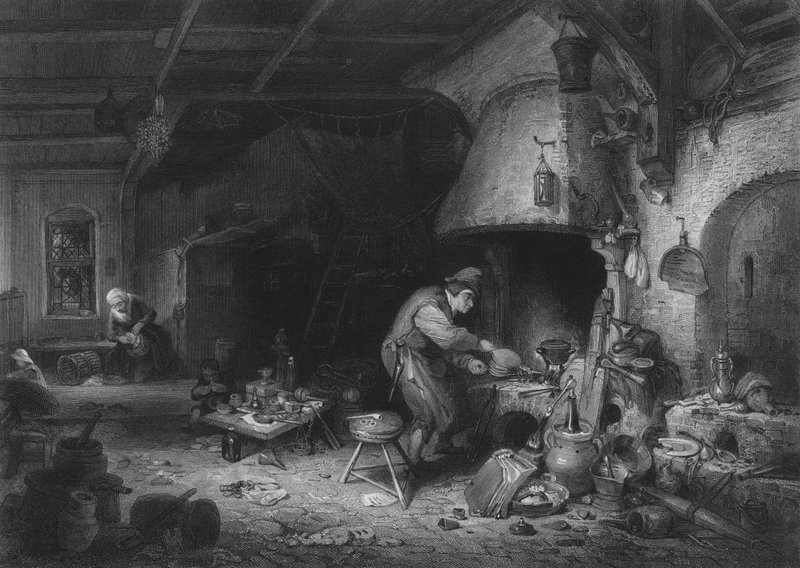 Alchamista (rycina) autorstwa Adriaen Jansz. van Ostade
