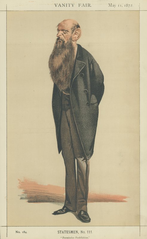 Sir Wilfrid Lawson (kolorowa litografia) autorstwa Adriano Cecioni