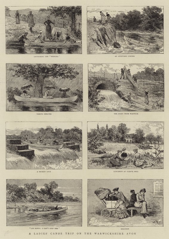 Spływ kajakowy dla kobiet po Warwickshire Avon autorstwa Adrien Emmanuel Marie