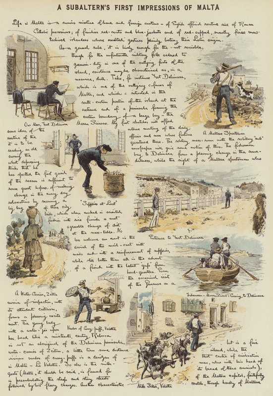 Pierwsze wrażenia z Malty autorstwa Subalterna (chromolitho) autorstwa Adrien Emmanuel Marie