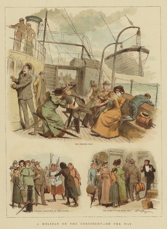 Święto na kontynencie, w drodze (chromolitho) autorstwa Adrien Emmanuel Marie