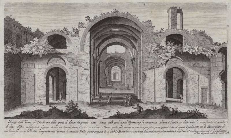 Termy Dioklecjana, Rzym (rycina) autorstwa Aegidius Sadeler or Saedeler