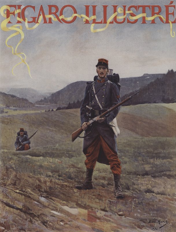 Dvigubas sargybinis. „Le Figaro Illustre“ viršelis, 1894 m. balandis, nupoliruotas autorstwa Aime Nicolas after Morot