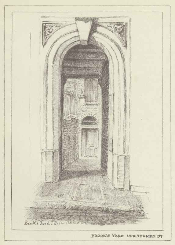 Brooks Yard, Upper Thames Street autorstwa Alan Stapleton