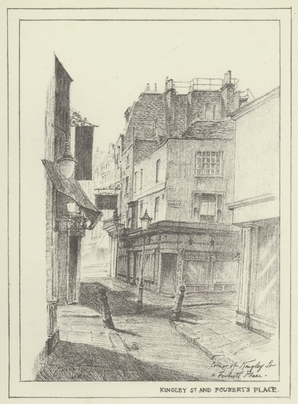 Kingly Street i Fouberts Place autorstwa Alan Stapleton