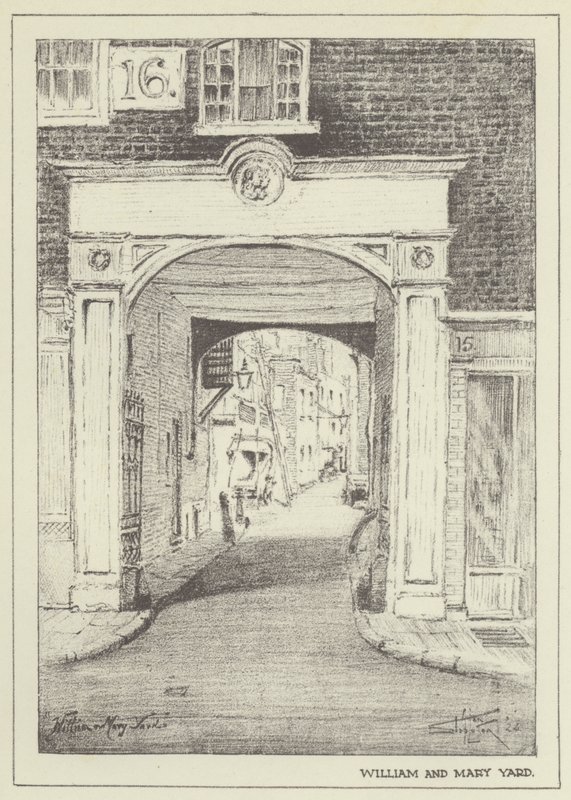 William i Mary Yard autorstwa Alan Stapleton