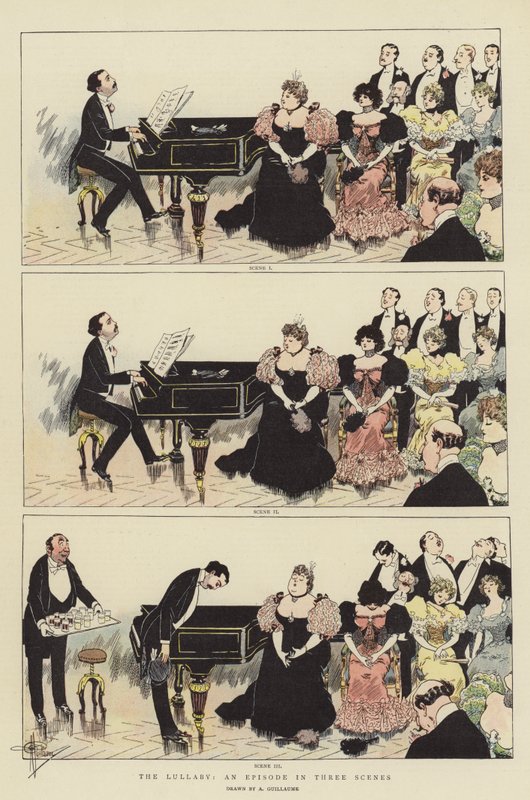 Kołysanka, odcinek w trzech scenach (chromolitho) autorstwa Albert Guillaume