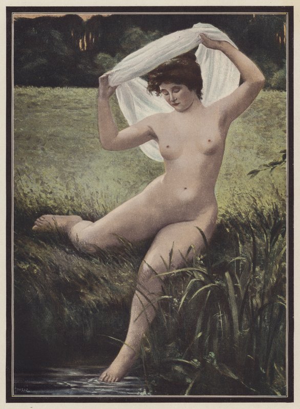 Kąpiąca się kobieta (kolor lito) autorstwa Albert Auguste Fourie