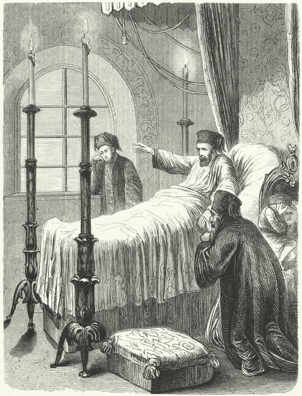 Śmierć osmańskiego sułtana Mahmuda II autorstwa Albert (after) Kretschmer