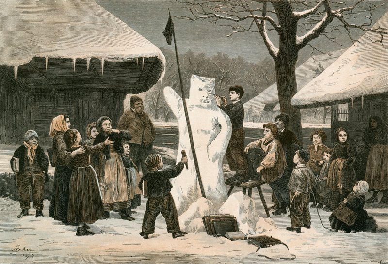 Rozrywka Snow Bear-Schoolboy w pobliżu Bern autorstwa Albert Anker