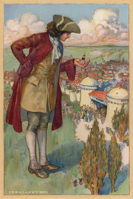 Trzymałem przewodników w dłoni, dopóki nie zbliżyłem się na odległość dwustu jardów od bramy (chromolitho) autorstwa Albert Edward Jackson