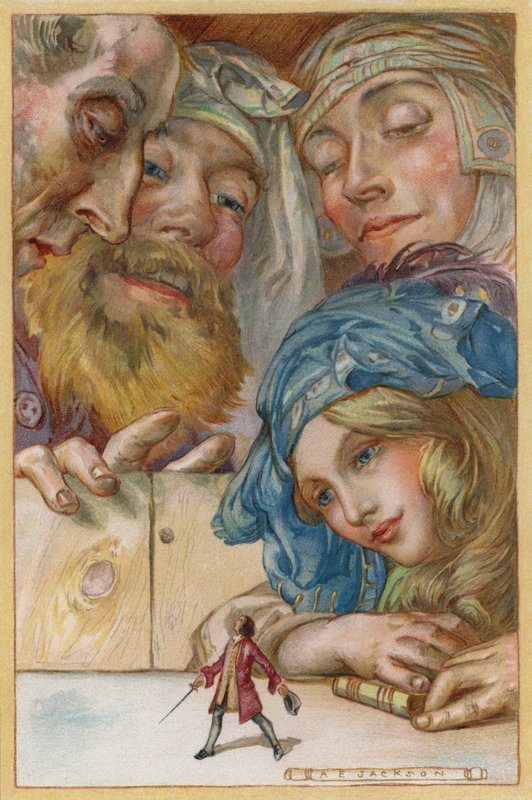 Chodziłem po stole, jak rozkazała dziewczyna (chromolitho) autorstwa Albert Edward Jackson